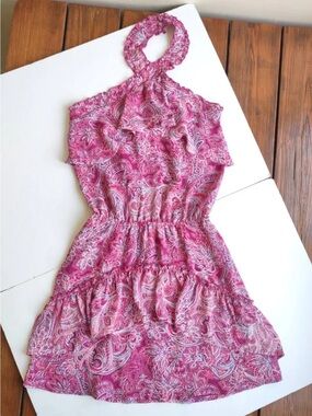 Parker Magenta Paisley Trim Blouse